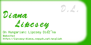 diana lipcsey business card